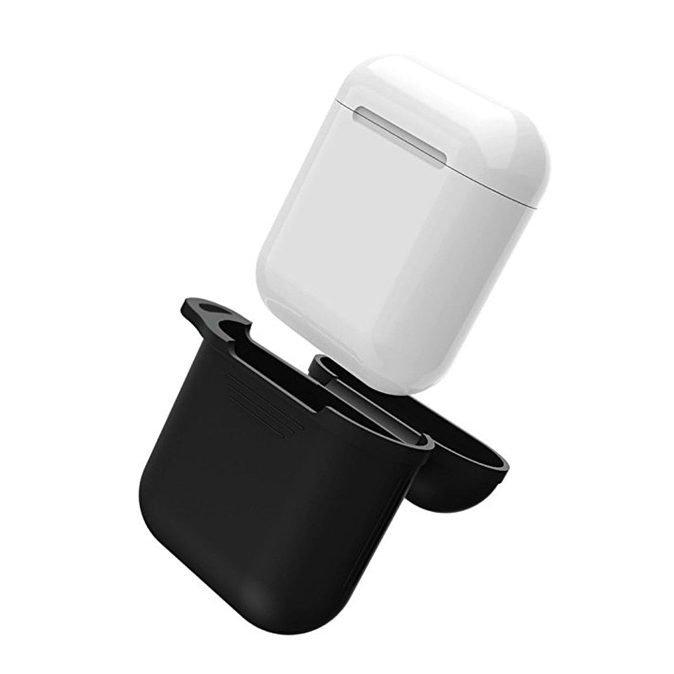 Silicone airpods case cover with Keychain for Apple airpods Protector case .