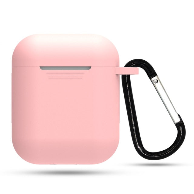 Silicone airpods case cover with Keychain for Apple airpods Protector case .