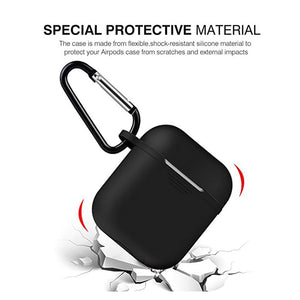 Silicone airpods case cover with Keychain for Apple airpods Protector case .