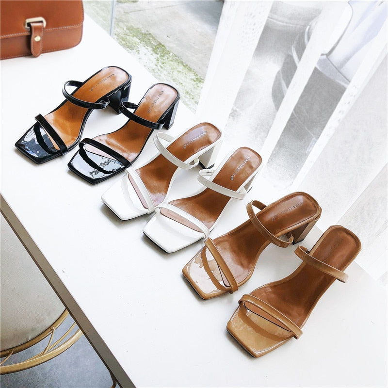 Slip On Square Heel Women