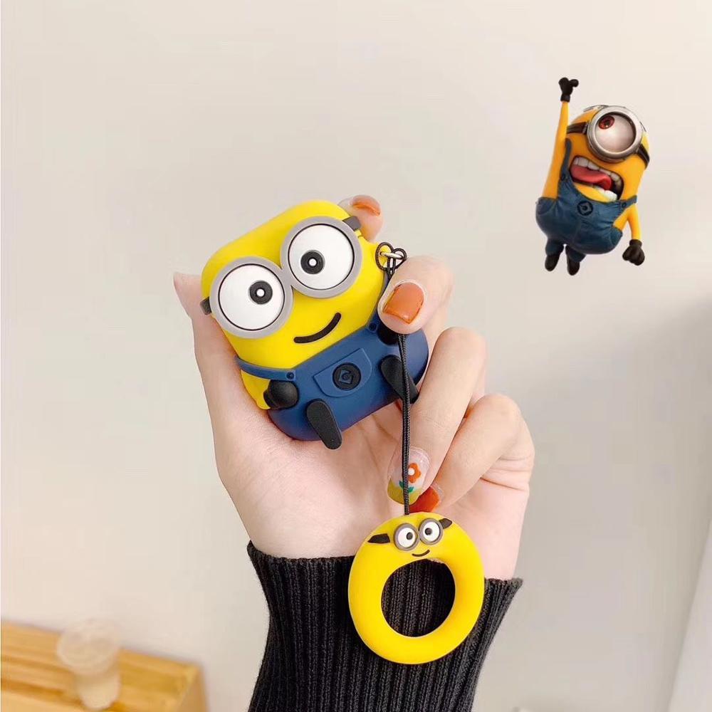 Top quality silicone  Minions cartoon airpods case cover