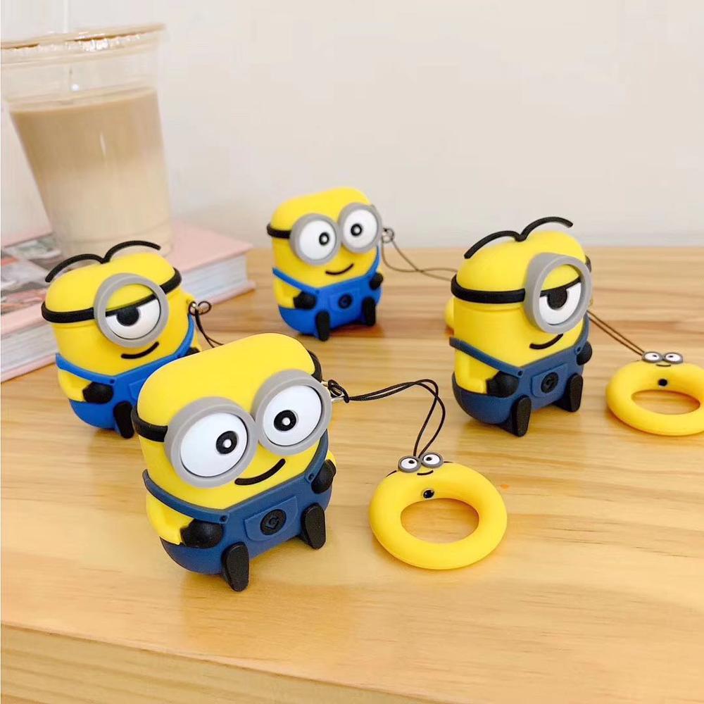 Top quality silicone  Minions cartoon airpods case cover