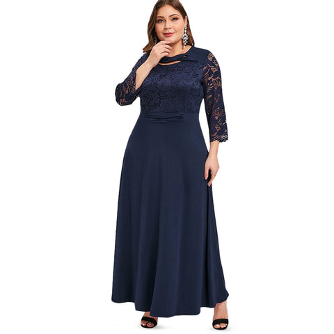 Image of Women Plus Size Cut Out Lace Panel