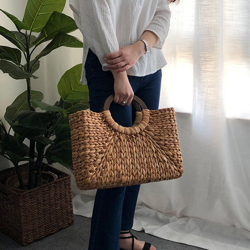 Women Rattan Handbag