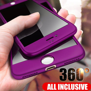 360 Full Protective Phone Case For iPhone 8 7 Plus 6 6s Case 5 5S SE X 10