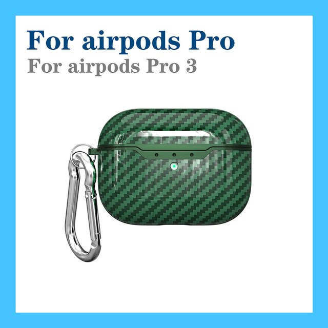 For AirPods case luxury Carbon Fiber/litchi skin silicon Protection Case For Air Pods