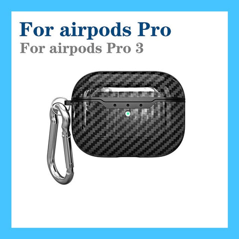 For AirPods case luxury Carbon Fiber/litchi skin silicon Protection Case For Air Pods