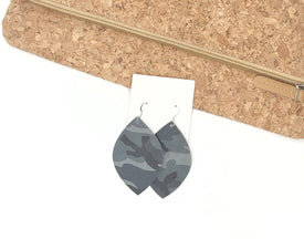 Gray Camo Suede Leaf