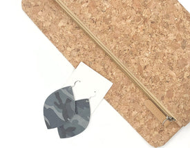 Gray Camo Suede Leaf