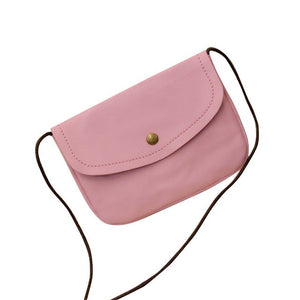 Leather handbags candy color mini
