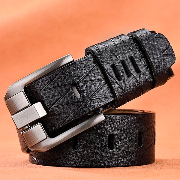 Male leather belt