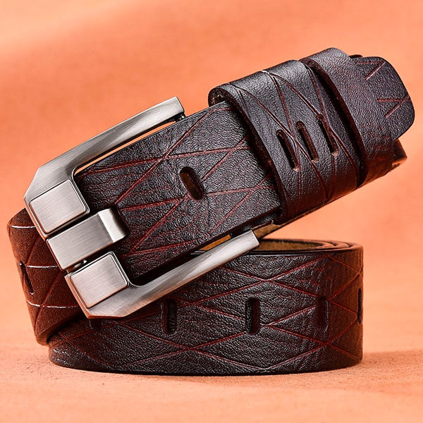 Male leather belt