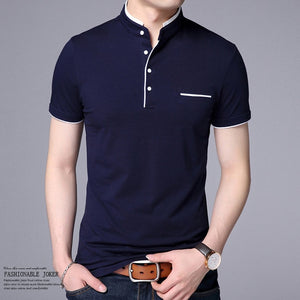 Men Short Sleeve Solid Polo Shirt