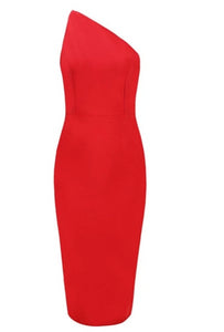 One Shoulder Women Bandage Dress