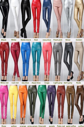 Winter Women Thin Leather Pants