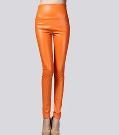 Winter Women Thin Leather Pants