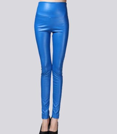 Winter Women Thin Leather Pants