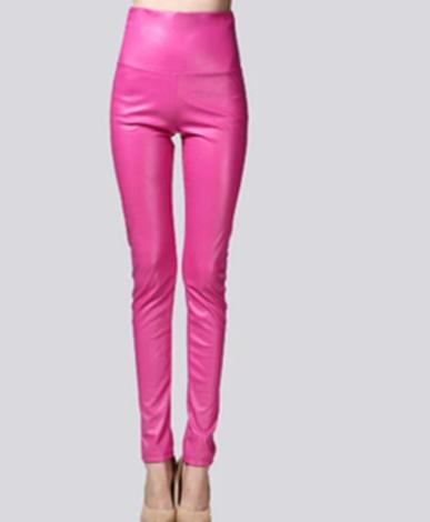 Winter Women Thin Leather Pants