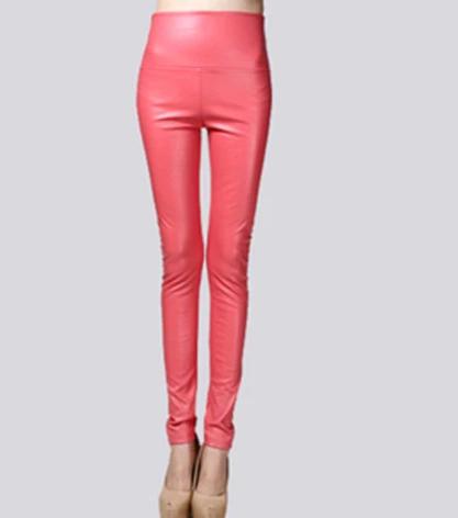 Winter Women Thin Leather Pants