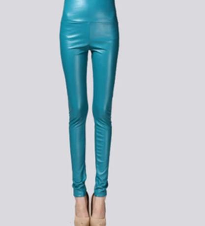 Winter Women Thin Leather Pants
