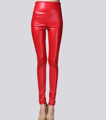 Winter Women Thin Leather Pants