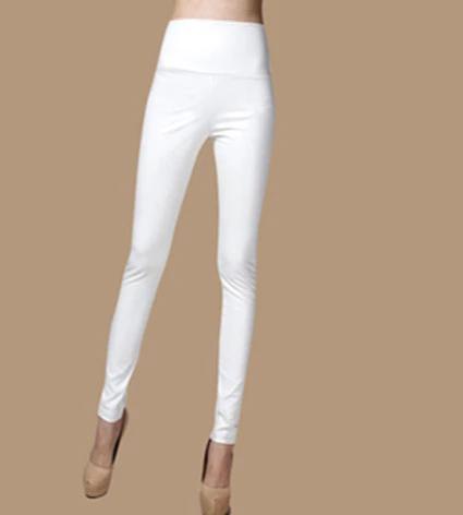 Winter Women Thin Leather Pants