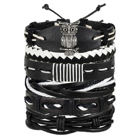 Men Fashion Braided Handmade Star Rope Wrap Bracelets