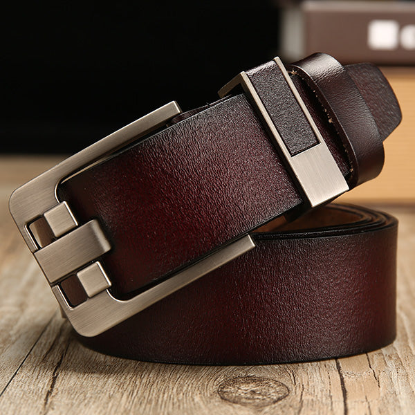 Male leather belt