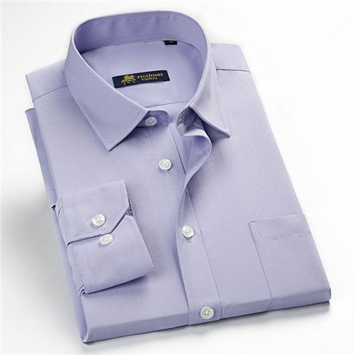 High quality classic twill business long sleeve shirt