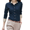 Long Sleeve Shirts Women Blouse Autumn Lapel Office