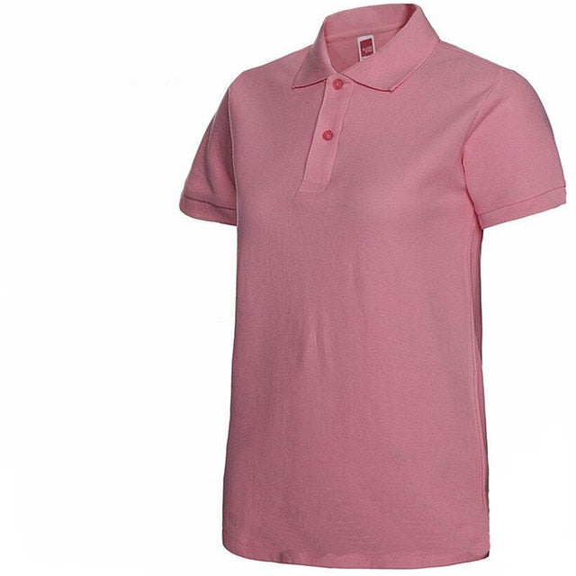 Women Short Sleeve Slim Polos