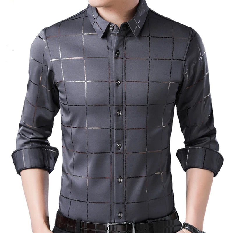 Men shirt streetwear social dress