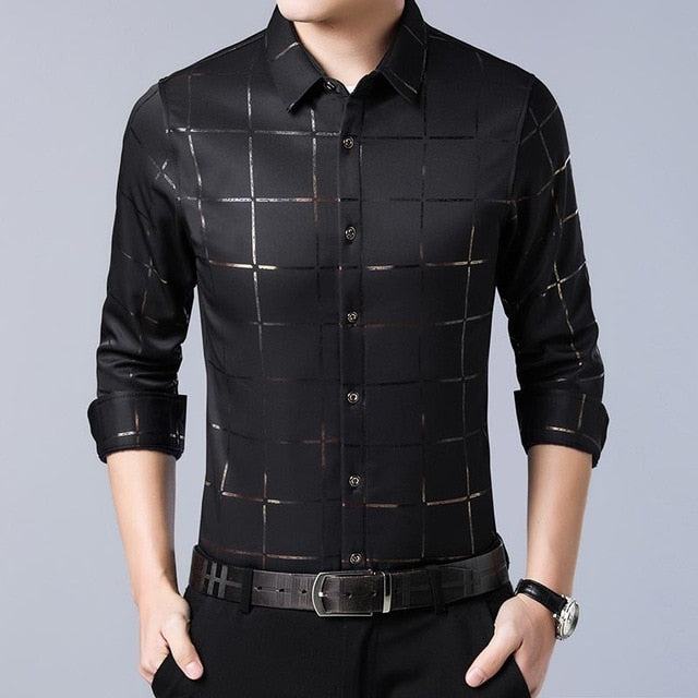 Men shirt streetwear social dress