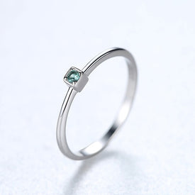 925 Sterling Silver VVS Green Topaz