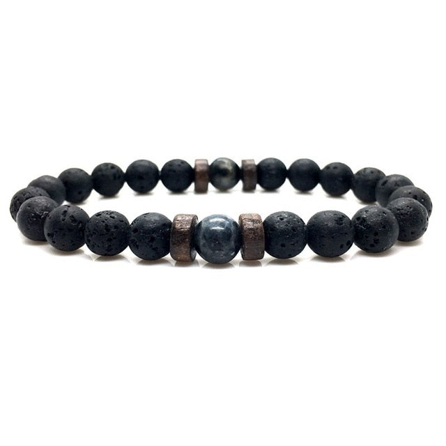 Men Bracelet Lava Stone Diffuser