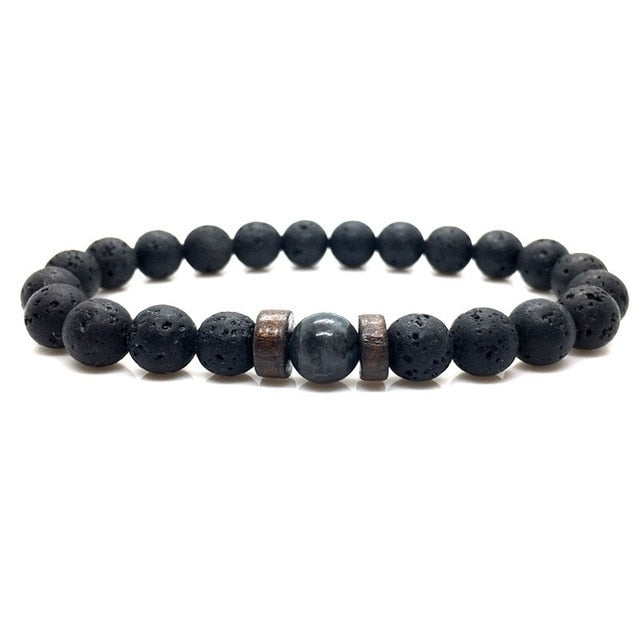 Men Bracelet Lava Stone Diffuser