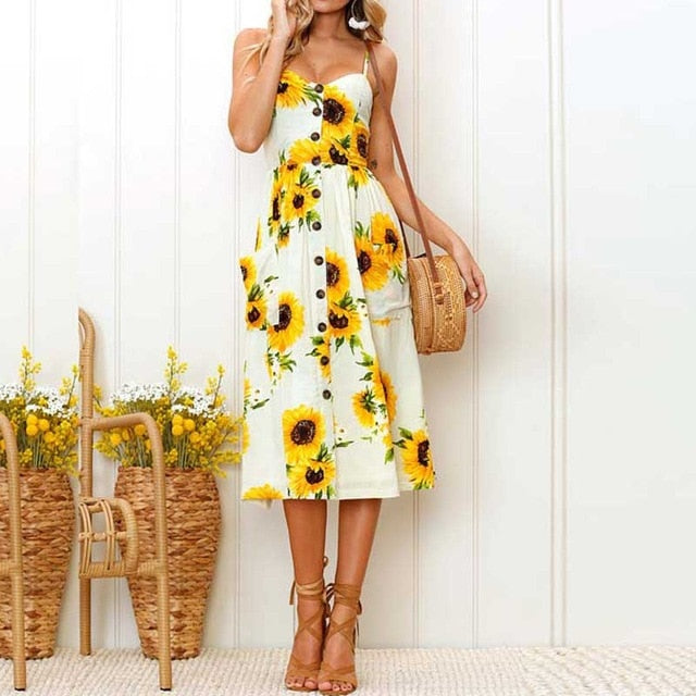 Women Flower Party Dress