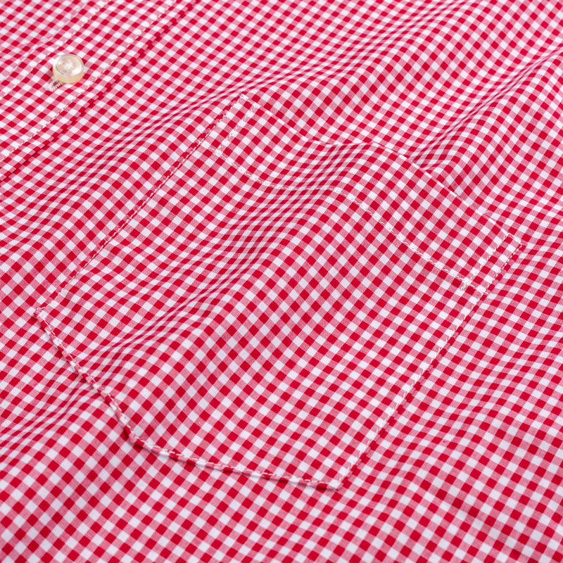 Men's Standard-Fit Long-Sleeve Micro-Check Shirt