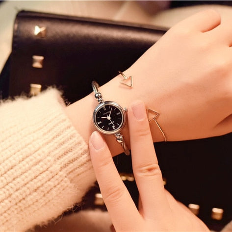Image of Stainless Steel Retro Ladies Quartz Wristwatches